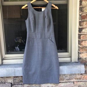 J Crew Factory Suiting Sheath Dress Herringbone 0